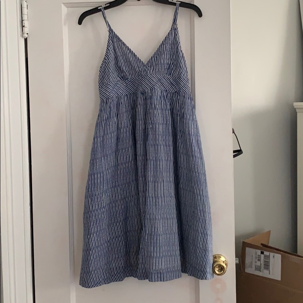 Gap Blue & White Striped Babydoll Dress